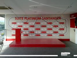 rotulacion de la Suite Platinium del Santander para el gran permio de formula uno de Montmelo (1)